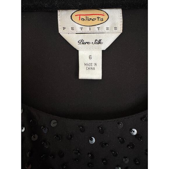 Vintage Talbots Sequin Pure Silk Tank Top - Picture 4 of 5